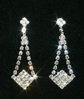 #10013E - Rhinestone Dangle Earrings (Limited Supply)
