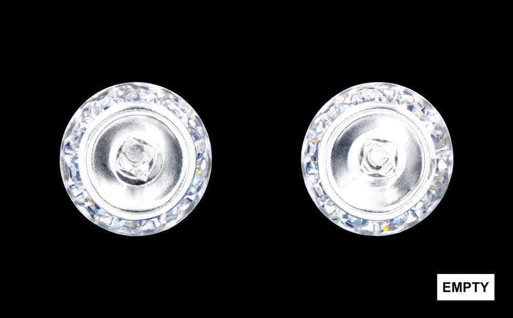 #12536 13mm Rondel with Rivoli Button Dance Earrings without a center stone