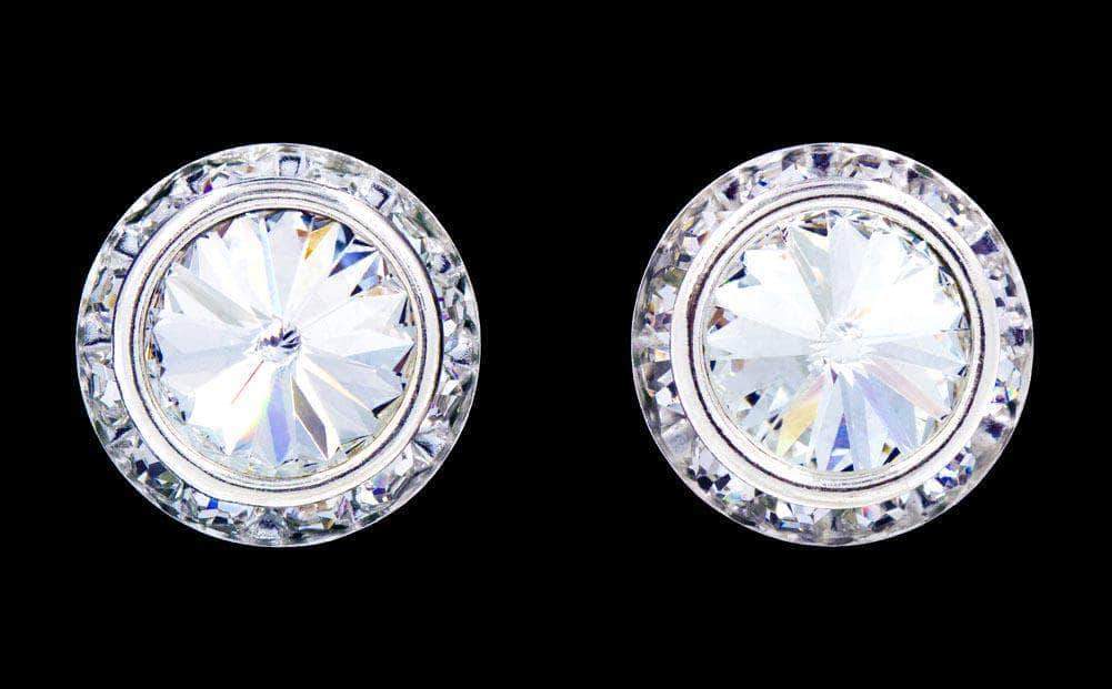 #12537 16mm Rondel with Rivoli Button Dance Earrings