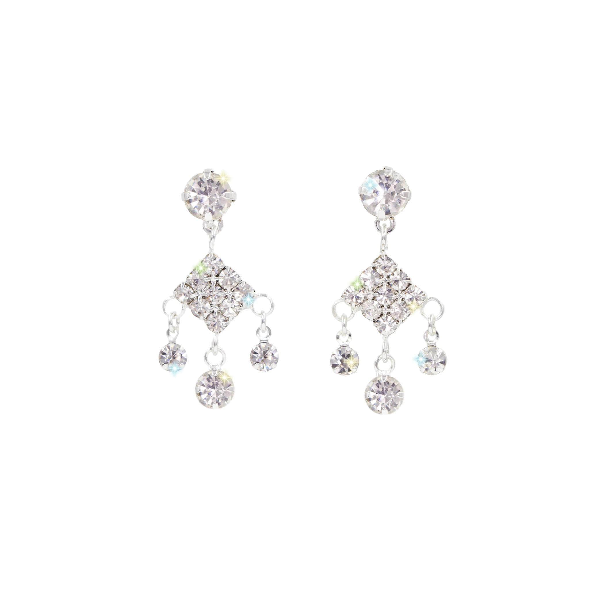 #12711 - Small Square Dangle Chandelier Earrings (Limited Supply)