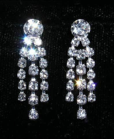 #14126 - Small Crystal Waterfall Earring - Image 2