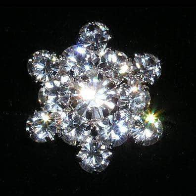 #14931 Floral Cluster Round Button - Small