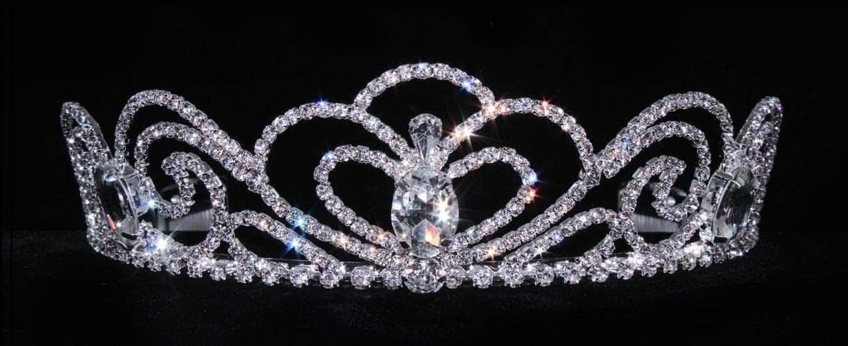 #16038 Sky Princess Tiara with Combs - 2.00"