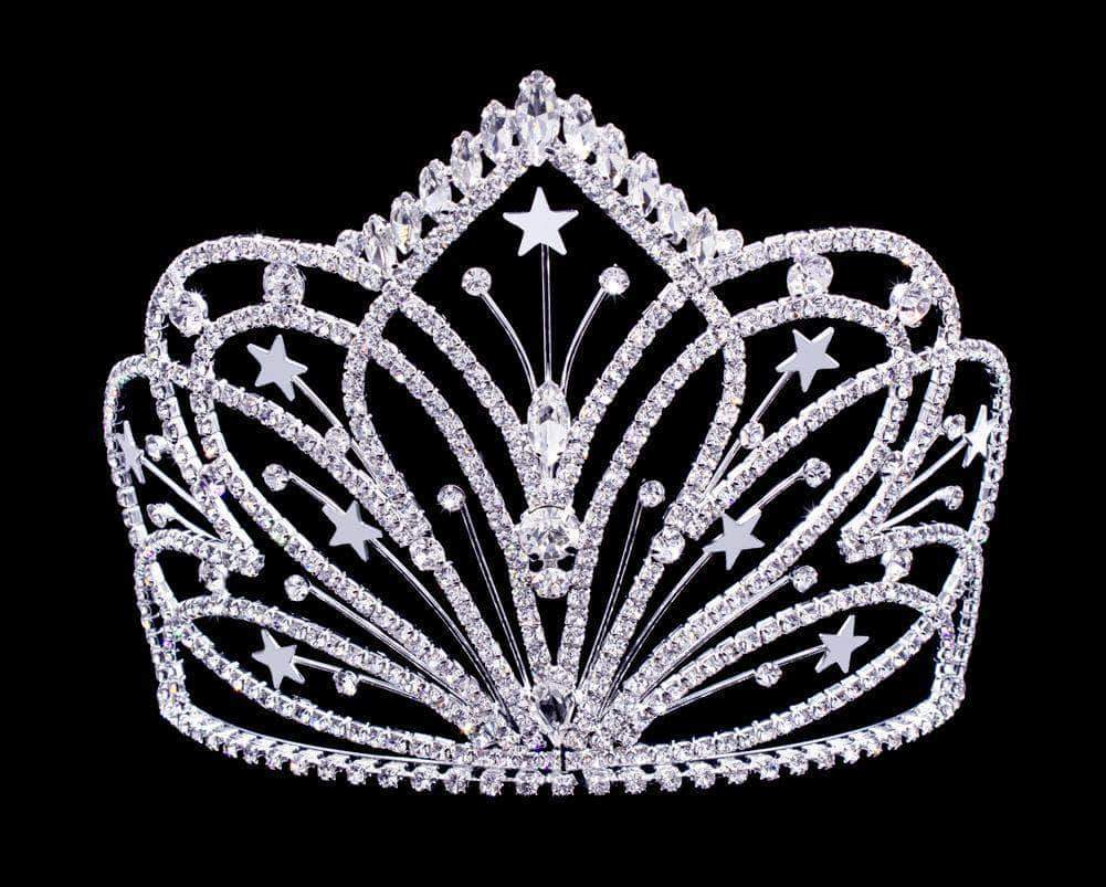 #16800 Radiant Starburst Tiara with Combs - 5.25"