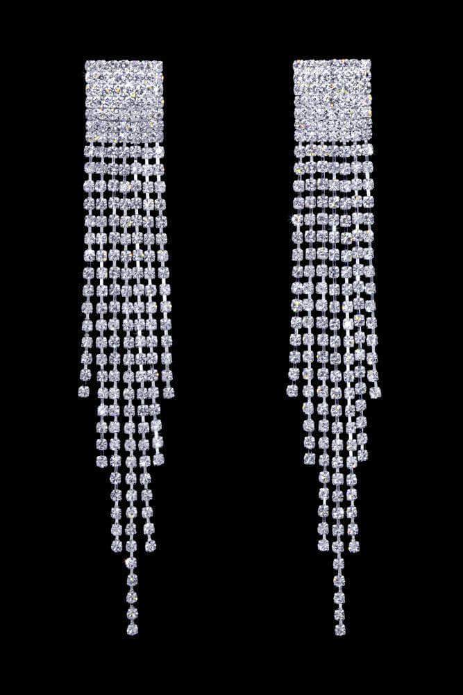 #17072 - Flapper Fringe Earrings - 4.25"